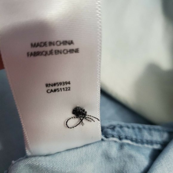 Beach Lunch Lounge Womens Top Size XS Ombre Denim Sleeveless Shirt Button Up - Picture 12 of 12